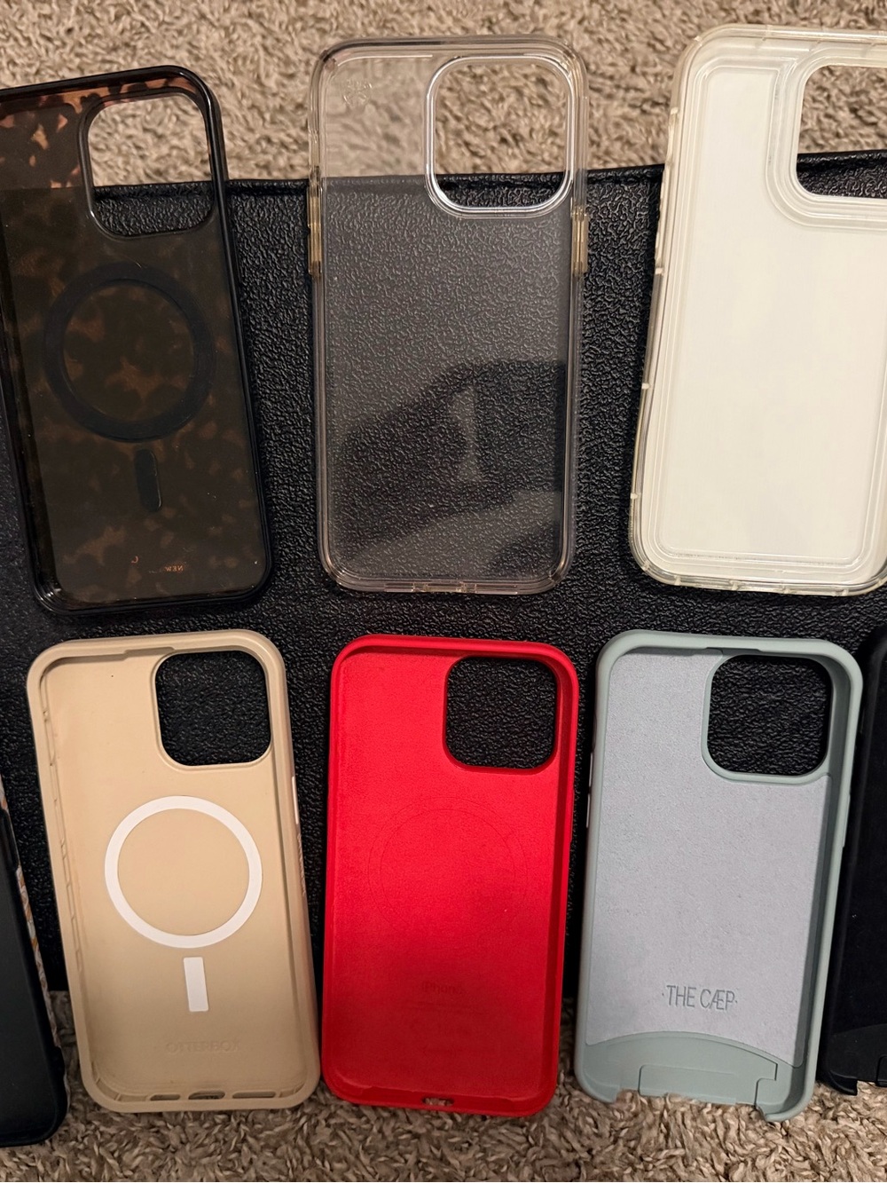 (8) Apple iPhone Case Lot — Red, Black, Clear, Beige, Green & Patterned Styles - Picture 2 of 2
